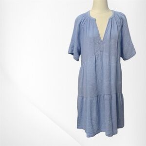 GAP Blue Cotton Gauze Tiered Dress NWT XL